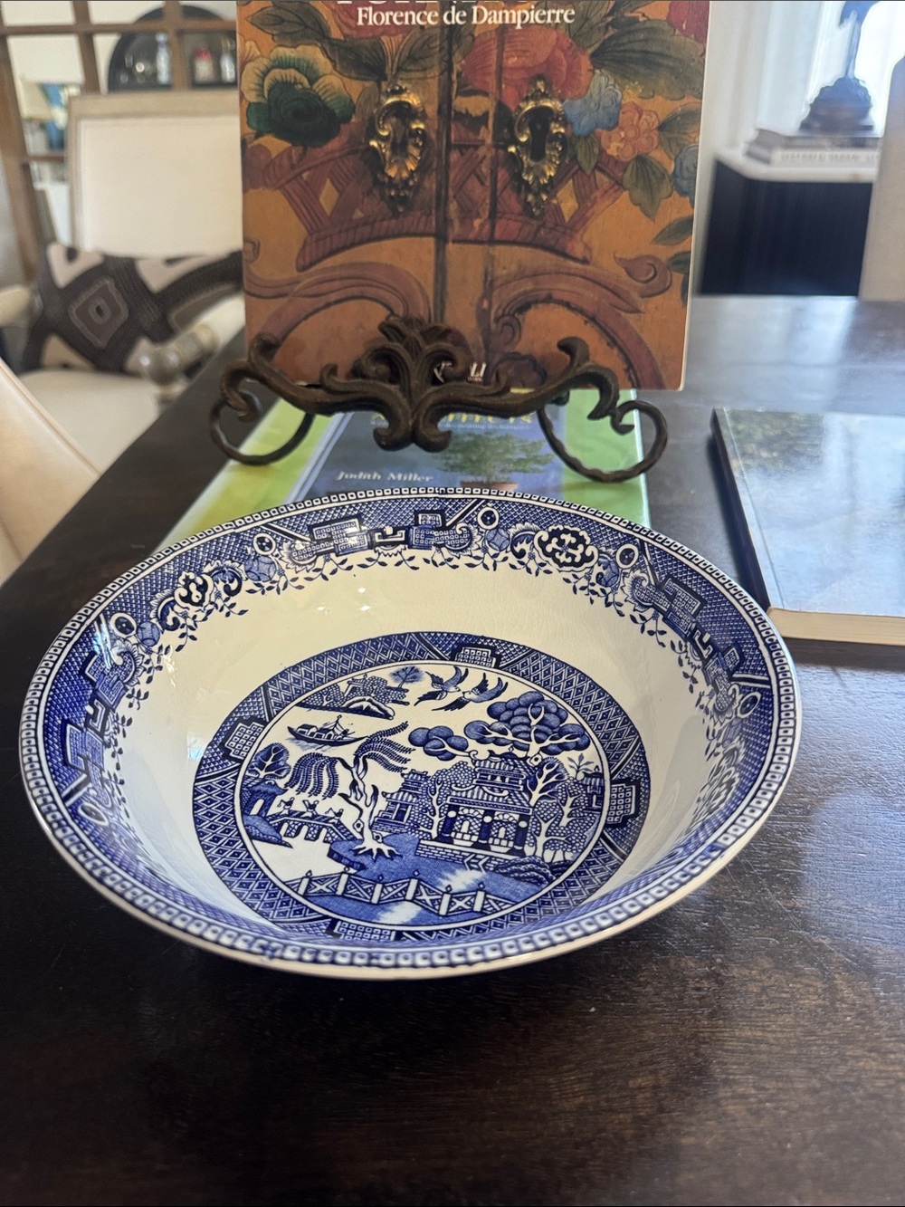Vintage Old Willow English Ironstone Serving Bowl | Washington Pottery